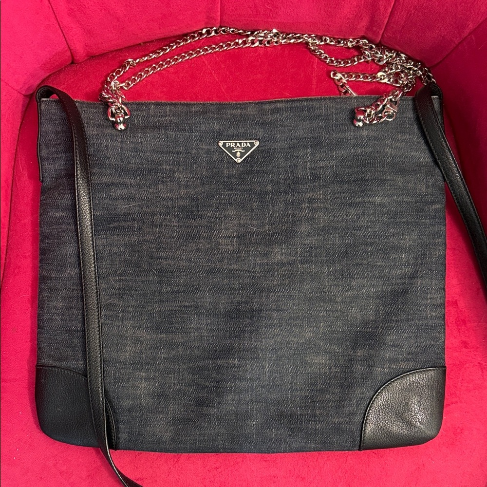 Prada Tote Bag Dark Denim